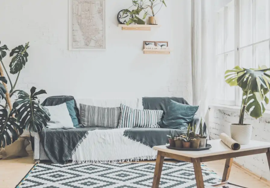 ナチュラルインテリアの室内